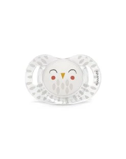 Succhietto Bonhomia Con Tettina Sx Pro 18 Mesi Decoro Piuma Bianco - Suavinex