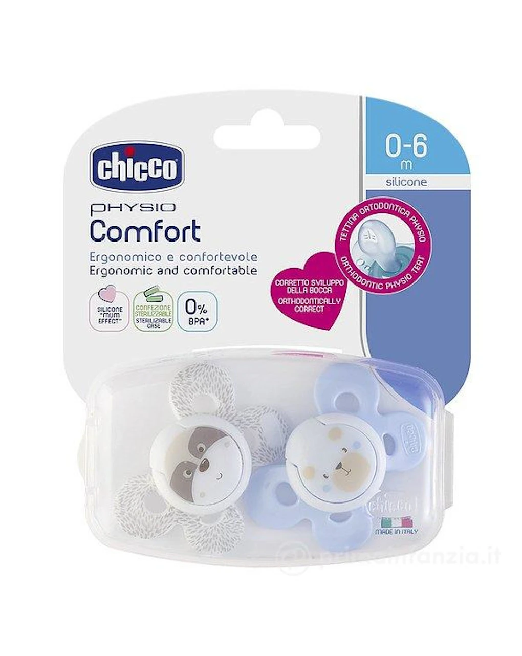 Succhietto Comfort Bimbo Silicone 0-6m 2 Pezzi Chicco 3 Succhietto Comfort Bimbo Silicone 0-6m 2 Pezzi Chicco