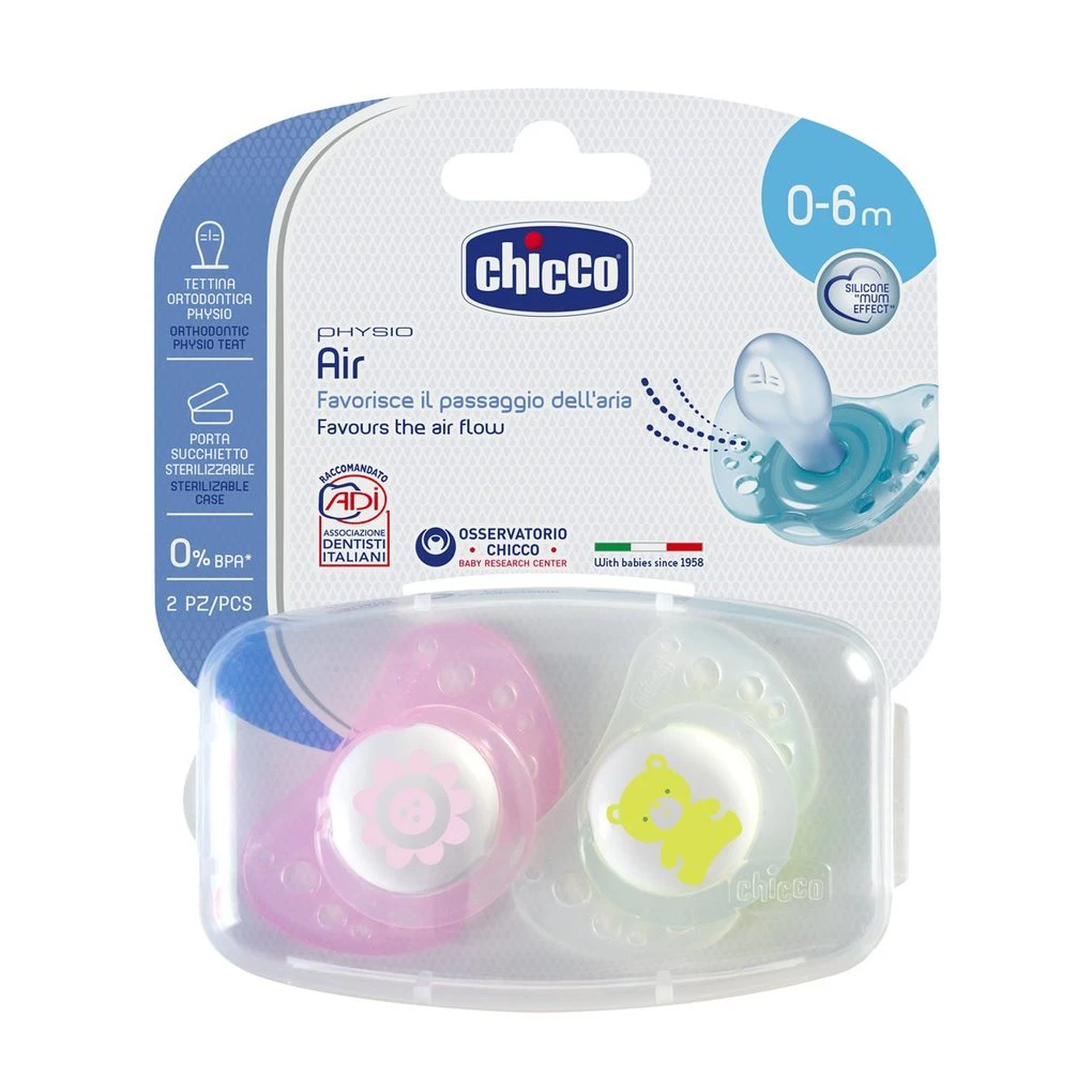 2 Succhietti Physio Air Silicone 0-6m Rosa/viola 6 2 Succhietti Physio Air Silicone 0-6m Rosa/viola - immagine 4