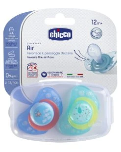 2 Succhietti Air Silicone 12m+ Azzurro/verde -Chicco Shop 159df09a xz 000000000000558213 02