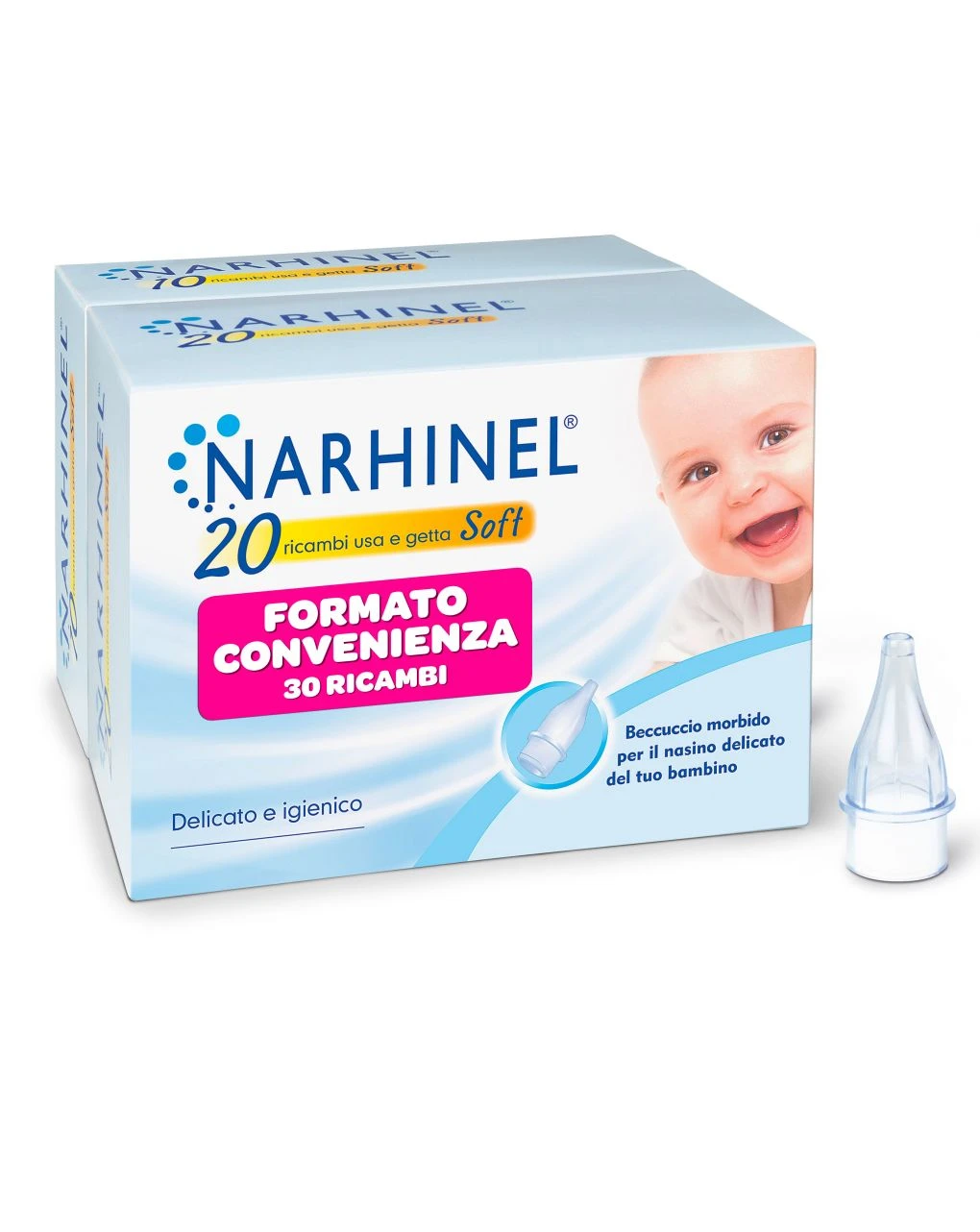 Narhinel - Ricambi Per Aspiratore Nasale Soft - 20+10 Pezzi 3 Narhinel - Ricambi Per Aspiratore Nasale Soft - 20+10 Pezzi