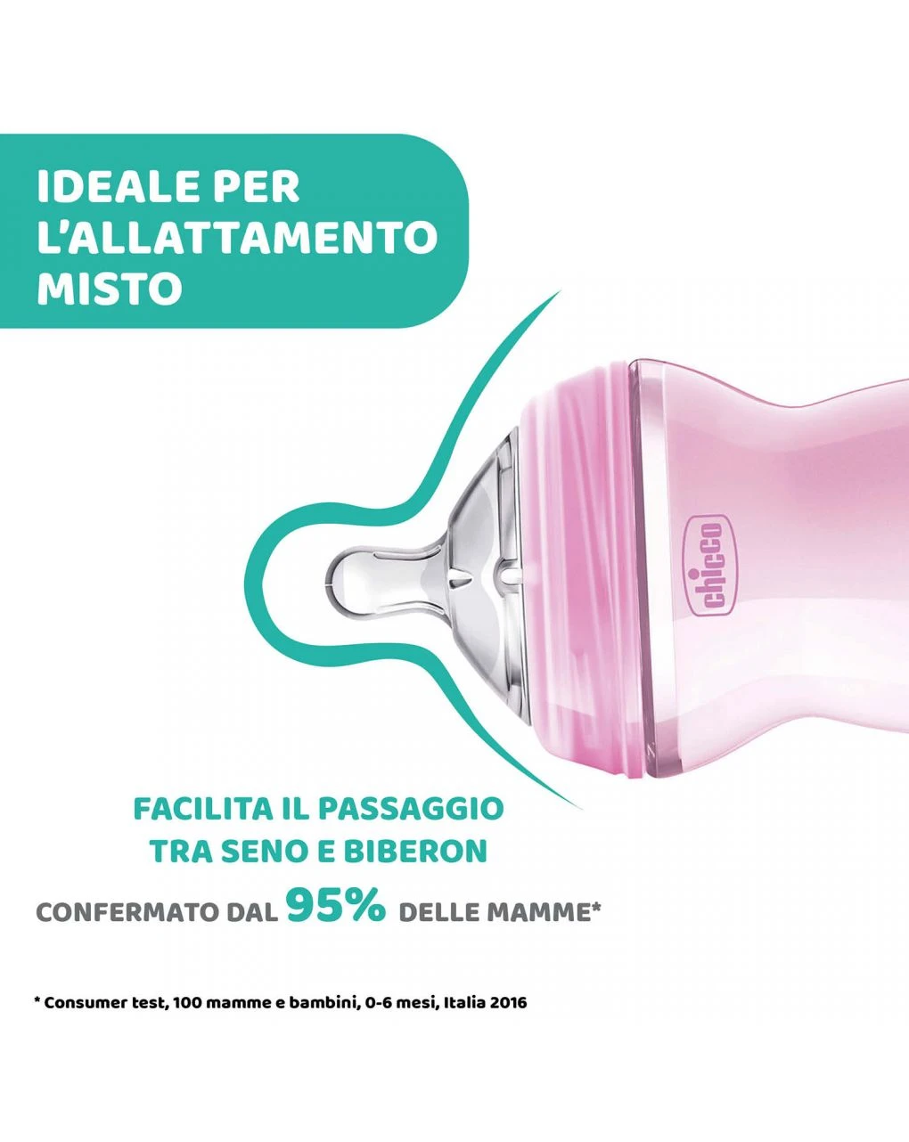 Chicco - Biberon Naturalfeeling Bimba, 6m+, 330 Ml, Flusso Veloce 6 Chicco - Biberon Naturalfeeling Bimba, 6m+, 330 Ml, Flusso Veloce - immagine 4