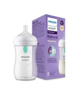 Biberon Natural Con Tettarella A Risposta Naturale E Valvola Airfree Da 260 Ml 1m+ | Senza Bpa - Philips Avent