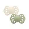 Set 2 Ciucci Tettarella Simmetrica In Silicone 6/18 Mesi - Colore Avorio/salvia - Bibs