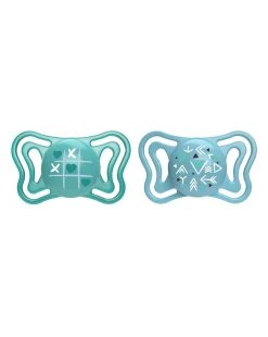 2 Succhietti Physio Light Blue Sil 16-36m - Chicco