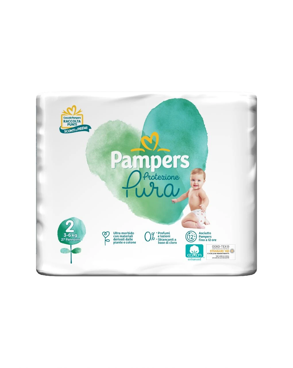 Pampers Protezione Pura Mini (3-6kg) - 27pz 3 Pampers Protezione Pura Mini (3-6kg) - 27pz
