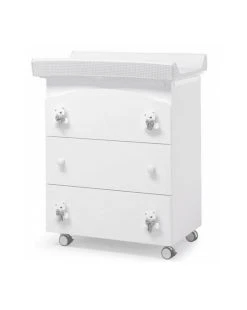 Bagnetto Cassettiera Tato Bianco/tortora