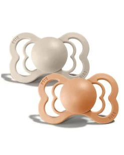 Set 2 Ciucci Tettarella Simmetrica In Gomma Naturale 0/6 Mesi - Colore Vaniglia E Pesca - Bibs -Chicco Shop 3e049204 xz 1345915 1