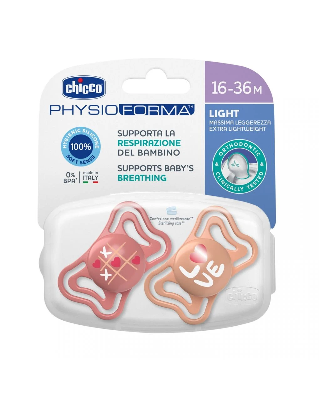 Succhietto Physio Light Pink Sil 16-36m 2 Pezzi - Chicco 6 Succhietto Physio Light Pink Sil 16-36m 2 Pezzi - Chicco - immagine 4