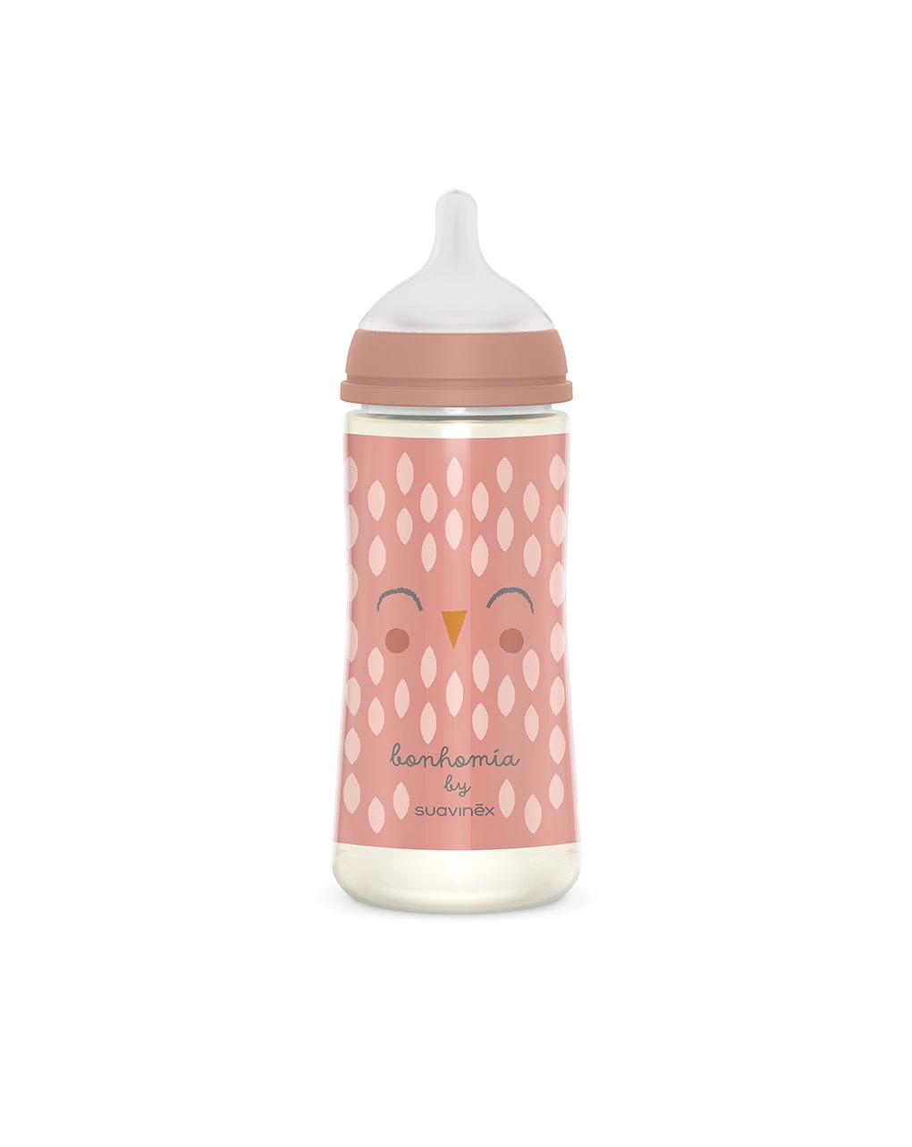 Biberon Bonhomia Con Tettarella Sx Pro +6 Mesi 360ml Decoro Piuma Rosa - Suavinex 4 Biberon Bonhomia Con Tettarella Sx Pro +6 Mesi 360ml Decoro Piuma Rosa - Suavinex - immagine 2