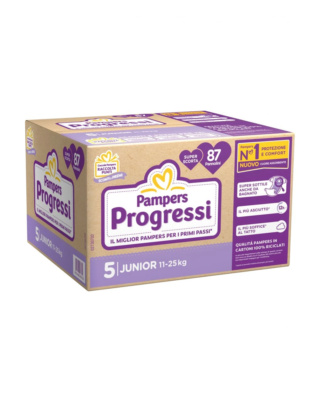 Progressi Taglia 5 Junior Pacco Scorta X87 - Pampers 3 Progressi Taglia 5 Junior Pacco Scorta X87 - Pampers