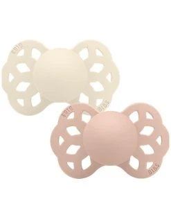 Set 2 Ciucci Tettarella Simmetrica In Silicone 0/6 Mesi - Colore Avorio/rosa Cipria - Bibs