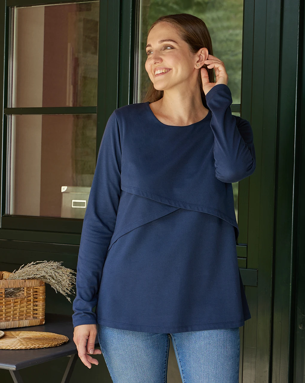 Prenatal T-shirt Premaman Allattamento Blu 4 Prenatal T-shirt Premaman Allattamento Blu - immagine 2