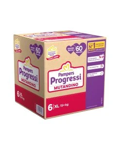 Progressi Mutandino Taglia 6 Xl Quadri Pacco X60 - Pampers
