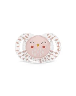 Succhietto Bonhomia Con Tettina Sx Pro 18 Mesi Decoro Piuma Rosa - Suavinex