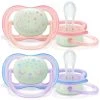 Avent 2 Succhietti Ultra Night 0-6m Rosa/viola