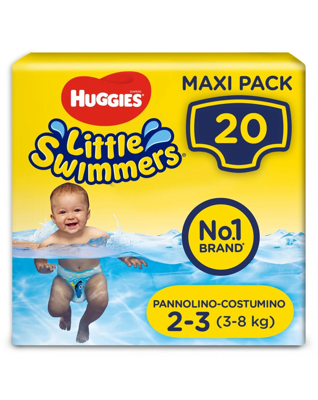 Huggies – Little Swimmers Pacco Doppio Tg. 2-3 (20 Pannolini) 3 Huggies – Little Swimmers Pacco Doppio Tg. 2-3 (20 Pannolini)