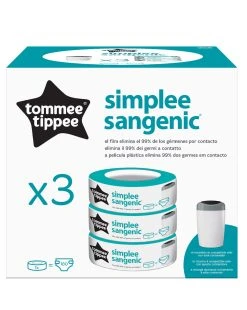 Tommee Tippee Ricarica Sangenic Simplee, 3 Pezzi