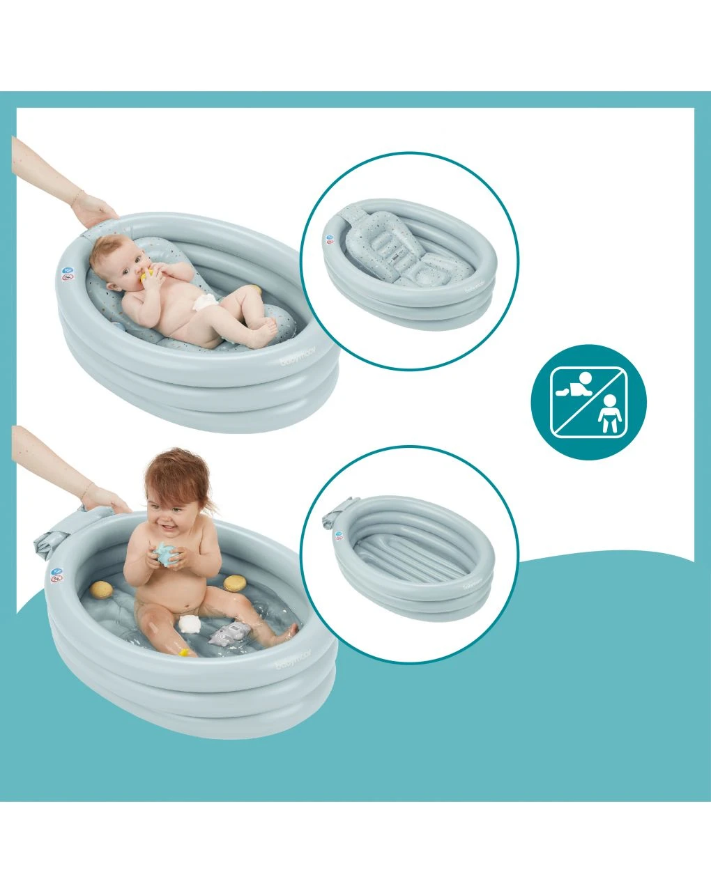 Babymoov Vaschetta Gonfiabile Evolutiva Aquadots 4 Babymoov Vaschetta Gonfiabile Evolutiva Aquadots - immagine 3