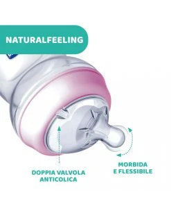 Chicco - Biberon Naturalfeeling Bimba, 2m+, 250 Ml, Flusso Medio -Chicco Shop 96ef9e37 xz 000000000000698995 02