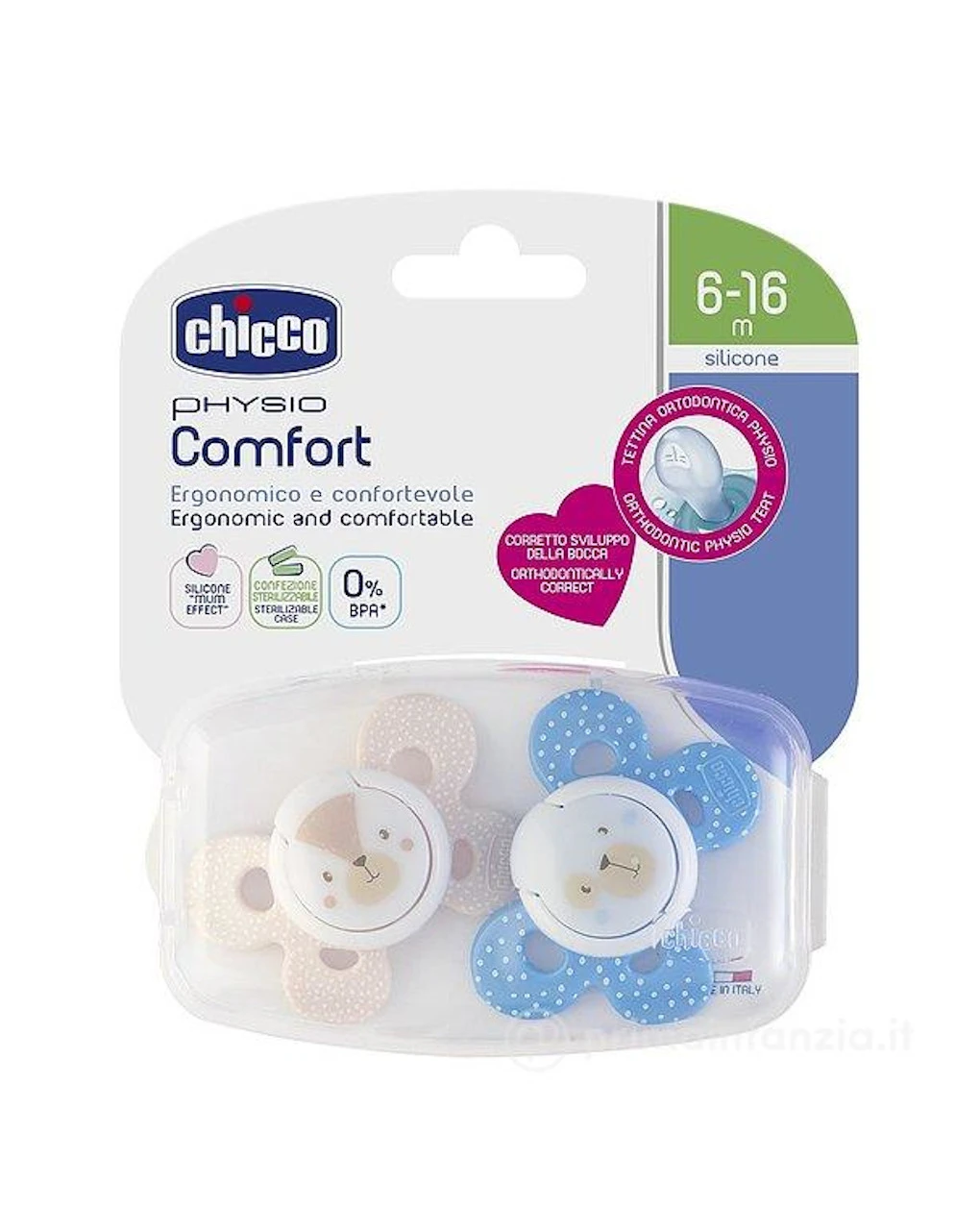 Succhietto Comfort Bimbo Silicone 6-16m 2pezzi Chicco 3 Succhietto Comfort Bimbo Silicone 6-16m 2pezzi Chicco