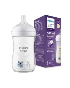 Biberon Natural Con Tettarella A Risposta Naturale Decorazione Koala Da 260ml 1m+ | Senza Bpa – Philips Avent