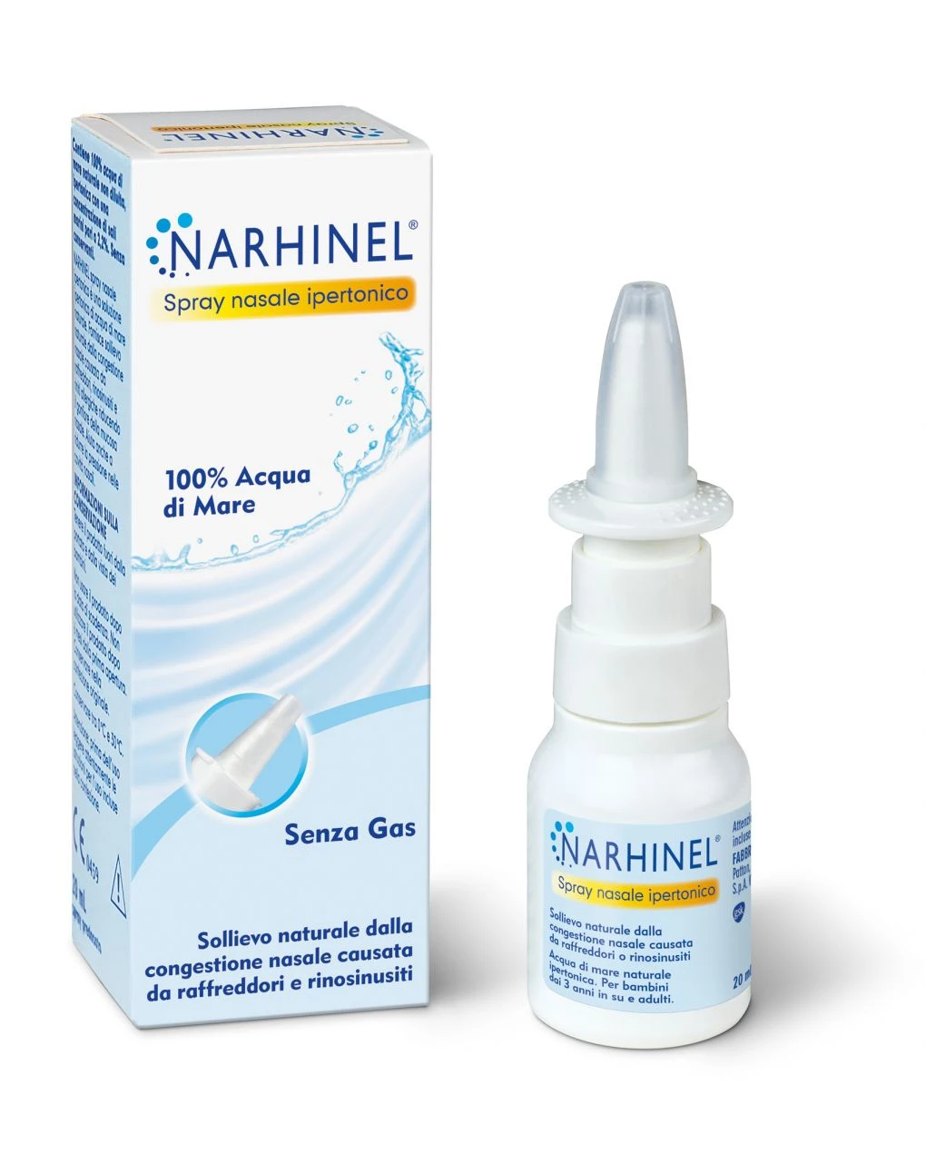 Narhinel - Spray Nasale Ipertonico Con Acqua Di Mare - 20 Ml 3 Narhinel - Spray Nasale Ipertonico Con Acqua Di Mare - 20 Ml