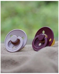 Set 2 Ciucci Tettarella Tonda In Gomma Naturale 0/6 Mesi - Colore Pink Plum E Sambuco - Bibs -Chicco Shop b269ea79 xz 1276267 2