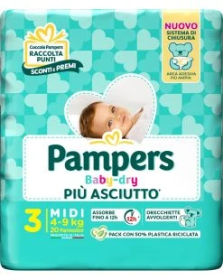 Pampers baby Dry Tg. 3 Midi 4-9 Kg - 20 pz
