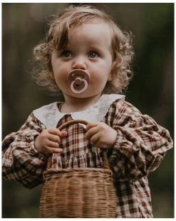 Set 2 Ciucci Tettarella Tonda In Gomma Naturale 6/18 Mesi - Colore Pink Plum E Sambuco - Bibs