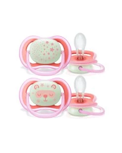 Avent 2 Succhietti Ultra Air Night 6-19m Rosa
