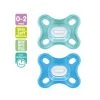 2 Pz Succhietti Comfort 0-2m Silicone Azzurro