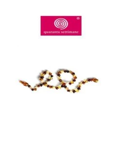 Collana Ambra Multicolore Scura