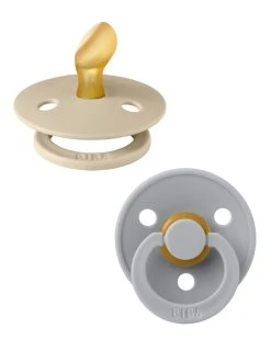 Set 2 Ciucci Tettarella Anatomica In Gomma Naturale 0/6 Mesi - Colore Vaniglia E Cloud - Bibs -Chicco Shop f1fe15b6 xz 1345893 1