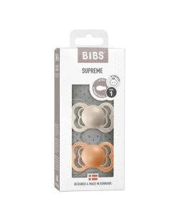 Set 2 Ciucci Tettarella Simmetrica In Gomma Naturale 6/18 Mesi - Colore Vaniglia E Pesca - Bibs
