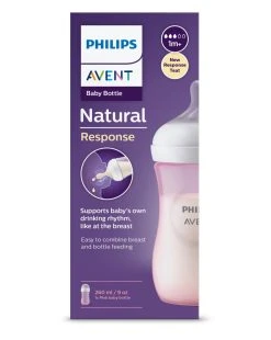 Biberon Natural Con Tettarella A Risposta Naturale Rosa Da 260 Ml 1m+ | Senza Bpa - Philips Avent -Chicco Shop fbb5af02 xz 1349098 3