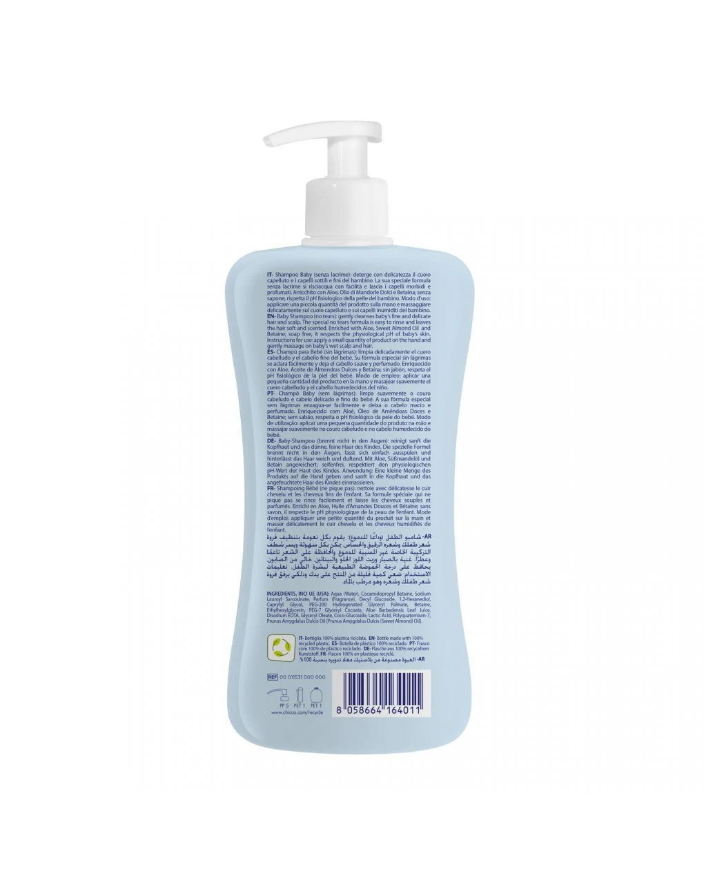 Baby Shampoo Natural Sensation 500ml - Chicco 4 Baby Shampoo Natural Sensation 500ml - Chicco - immagine 2